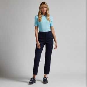 G/FORE Italian Cotton Twill High Rise Straight Tapered Women’s Pants - Twilight